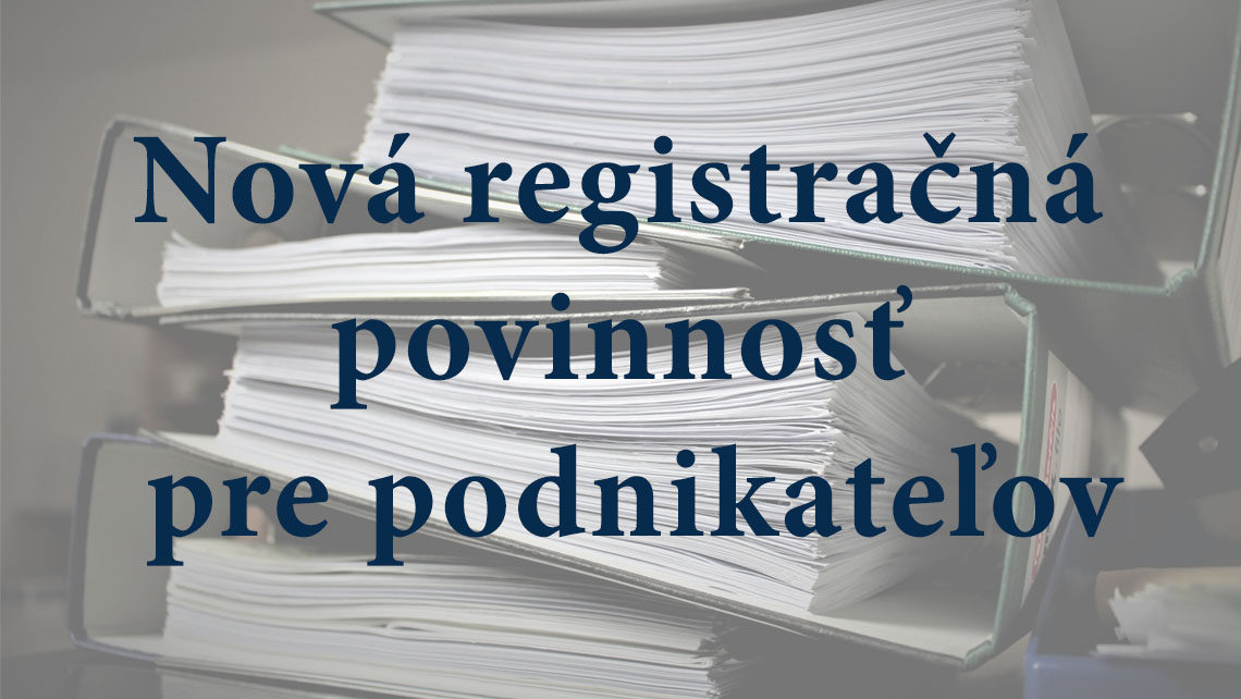 Povinnosť registrácie konečného užívateľa výhod pre všetky spoločnosti